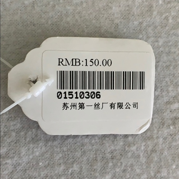 Blue ombré silk scarf - Picture 3 of 3